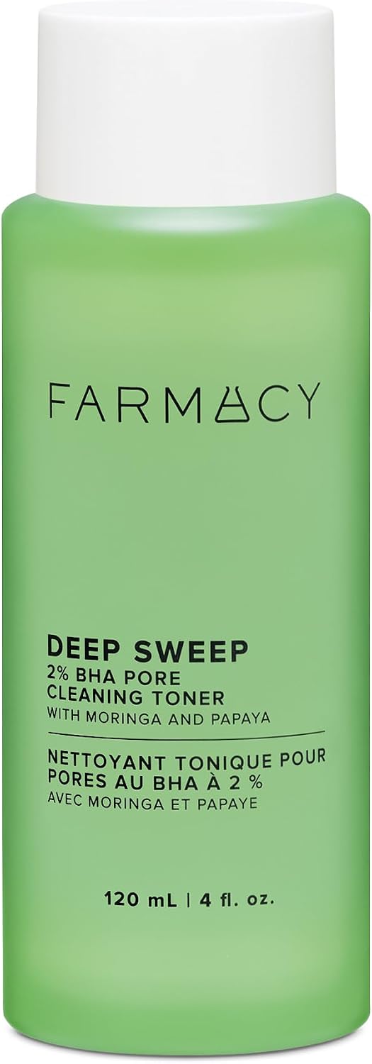 Farmacy Deep Sweep 2% BHA Toner for Face - Pore Cleaner and Facial Exfoliator with Salicylic Acid (120 ml)