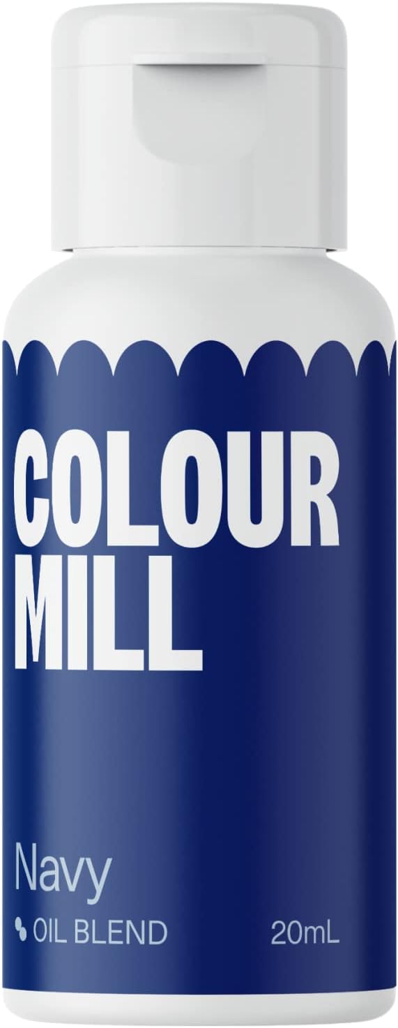 Colour Mill Oil Based Food Colouring Navy - Next Generation Oil Based Food Colouring for Baking, Decorating, Icing and Cooking Food Dye DIY Slime and Crafts Making - 20 ml