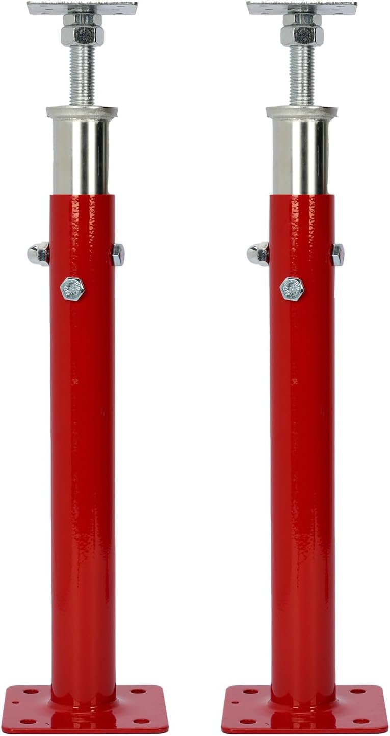2 PCS Adjustable House Jacks Post for Leveling, 19"-36"(1'7"-3'), Red