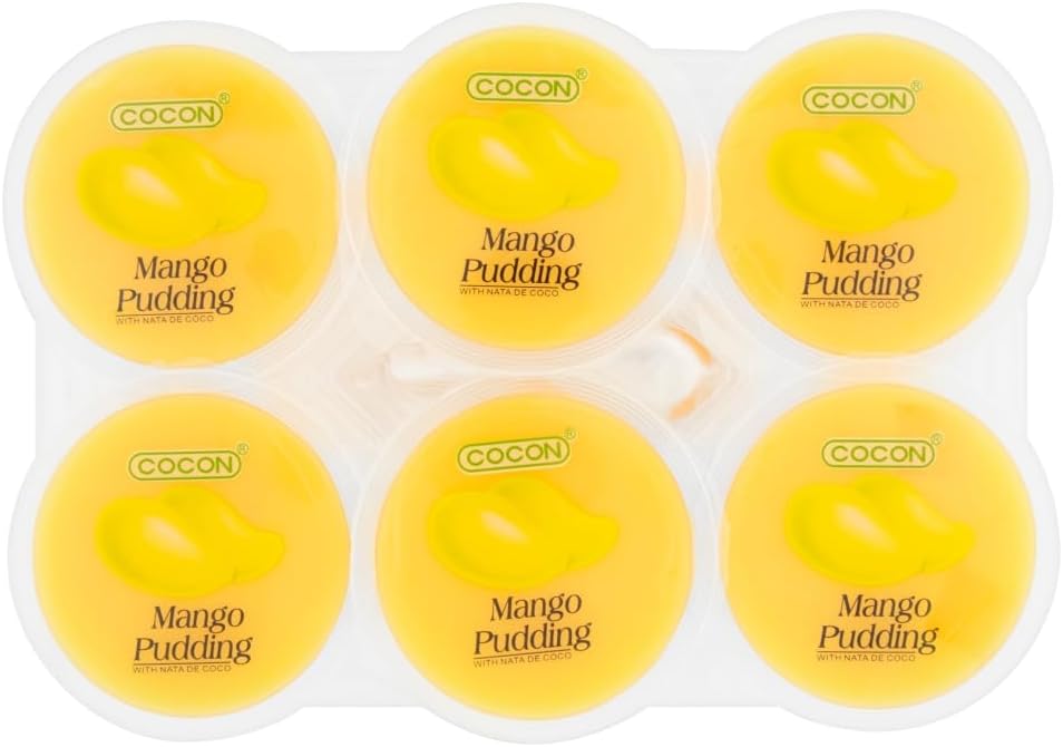 Cocon Nata de Coco Mango Pudding 6-Pieces 80 g