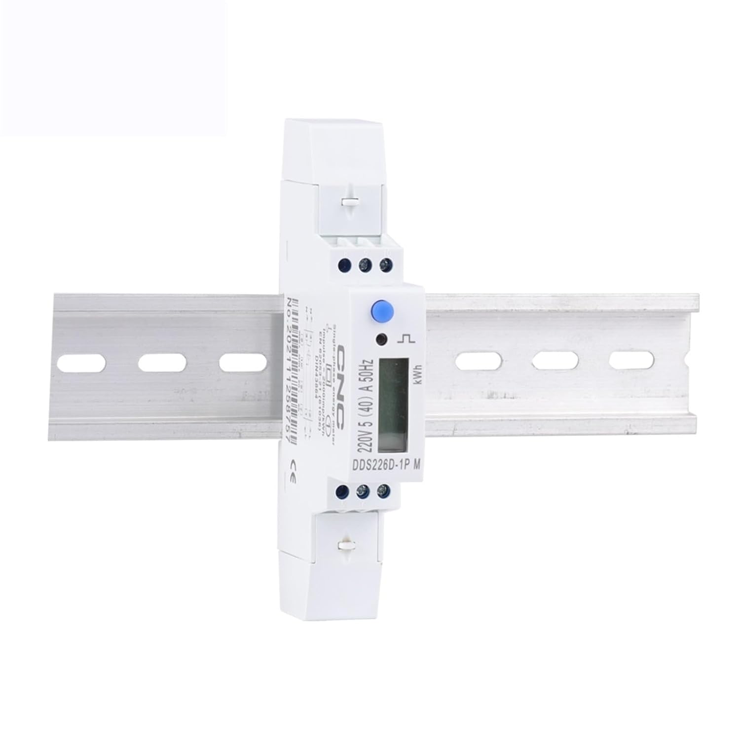 DDS226D-1P M Din Rail Single Phase KWH Watt Hour Energy Meter With RS485 5(45) A 45A Max 220V 230V 50Hz 60Hz Voltage Current