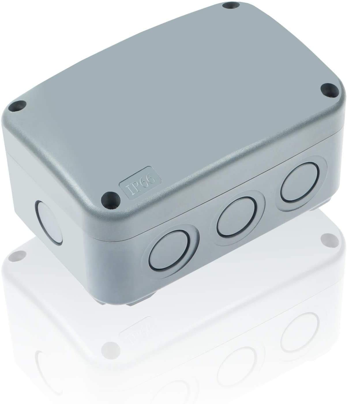 Electrical Junction Box Waterproof,Nineleaf Outdoor IP66 Junction Box,9 Way 125x86x62mm,IP Rated PVC ABS Electric Enclosure Case,Outside Box,For CCTV Security Camera,Garage Cable Connection Box