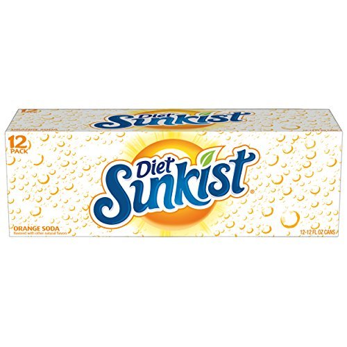 Diet Sunkist Orange Soda, 12 fl oz cans