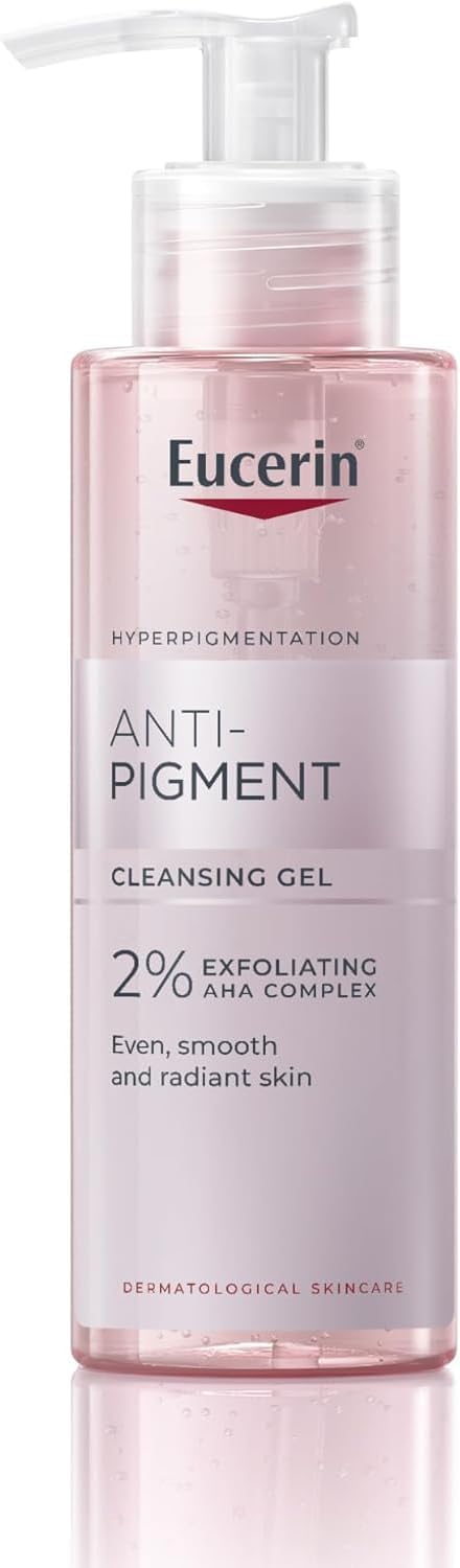 Eucerin Anti-Pigment Cleansing Gel 200ml, Gel Cleanser to Reduce Appearance of Dark Spots, Exfoliating Cleanser for Treatment of Hyperpigmentation