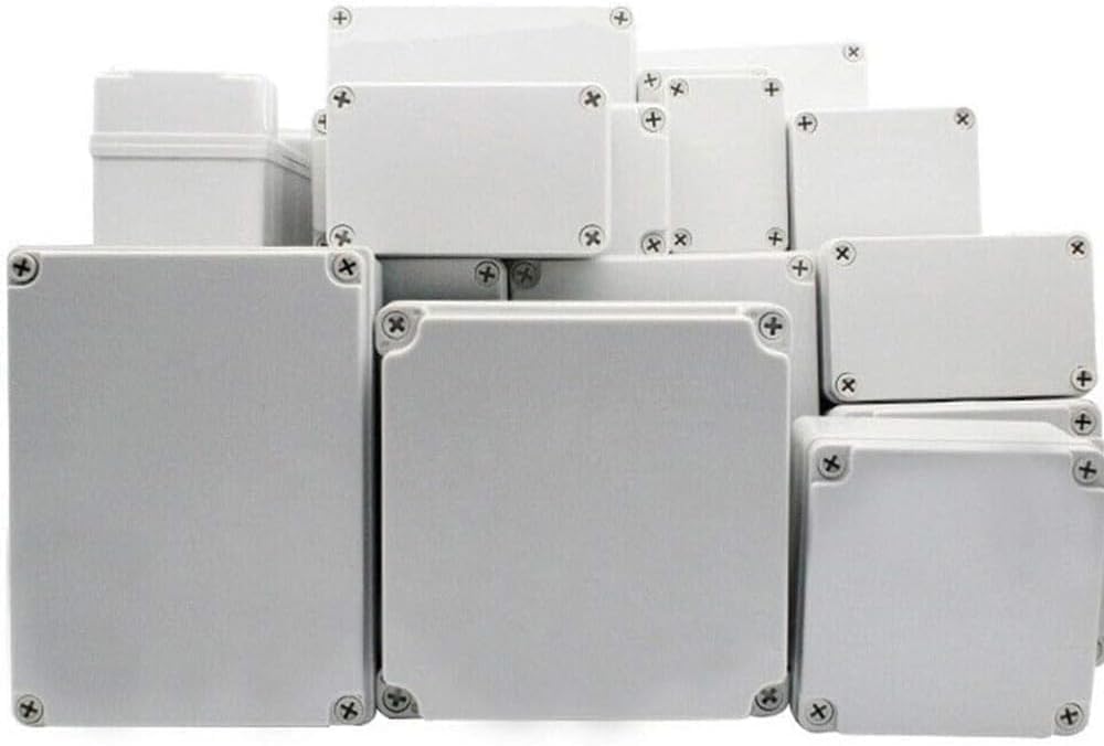 Supertool Project Box, ABS Plastic Cover IP67 Waterproof Electronic Junction Box for DIY Instrument (1 Piece), Light Grey (250 x 150 x 100mm)