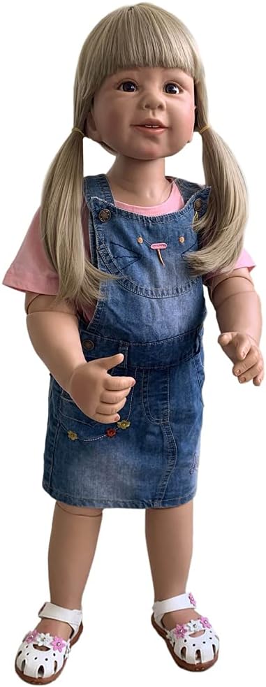 YIHANGG 87CM Huge Baby Toddler Girl Lifelike Artist Desgin Ball Jointed Doll Child Size Age 2 Model Collectible Doll Birthday Gift Play House Toy