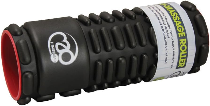 Fitness Mad Vari-Massage Foam Roller | Trigger Point Deep Tissue Massage for Myofascial Release | Multipurpose Physio & Pain Relief | 30 / 60cm