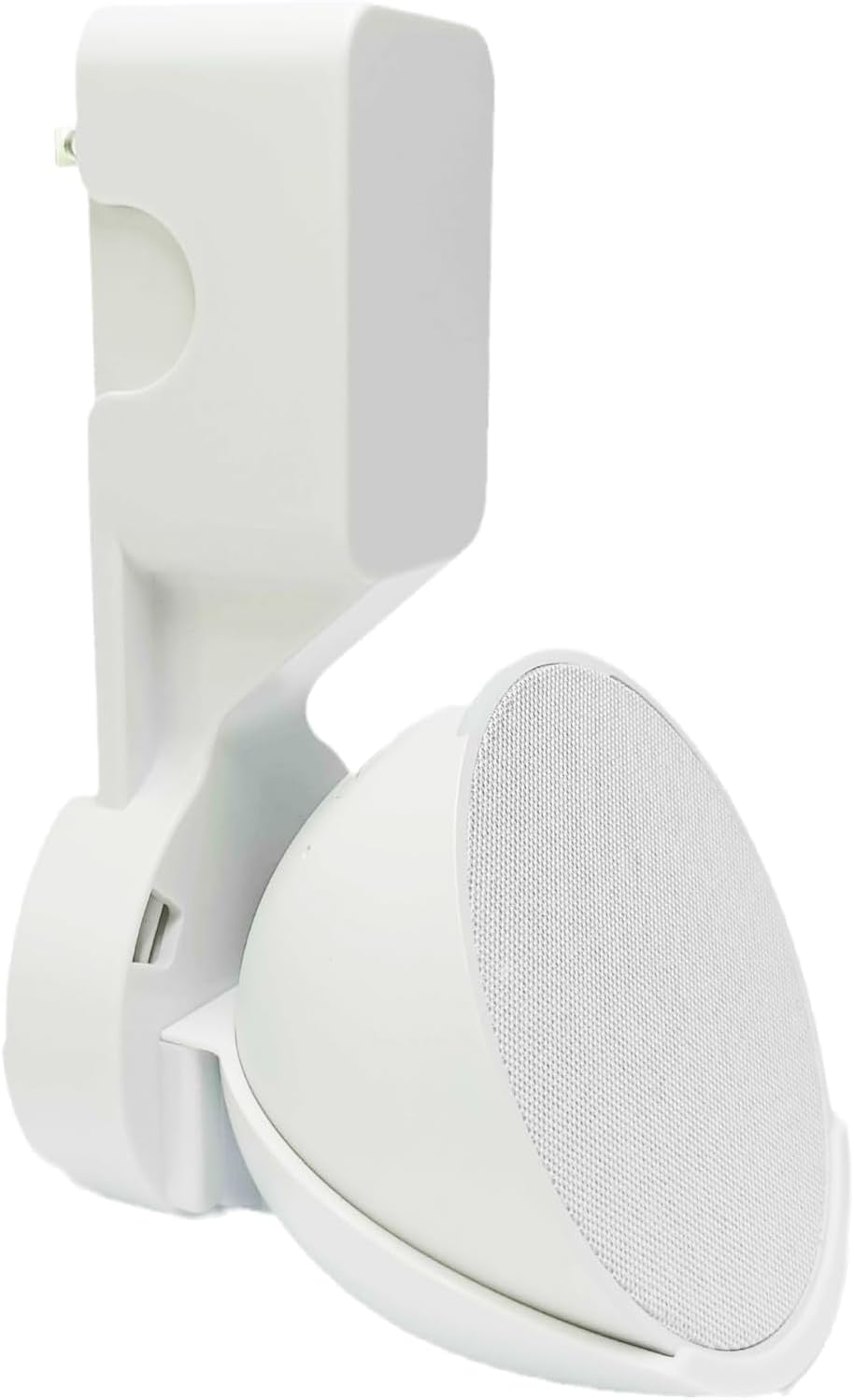 Echo Pop Wall Mount, Outlet Wall Mount Stand for Echo Pop, Holder Mount with Cord Management for Space-Saving, No Messy Cords or Screws, Perfect Speaker Accessories (Echo-POP-White)