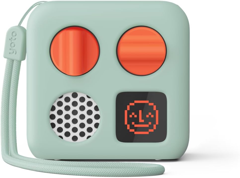 YOTO Mini (2024 Ed.) Kids Audio Player + Green Adventure Jacket, Ages 3+ | Kids screen-free audio player + frog soup protective silicone case | portable travel toy | mp3 player for kids | gift set age
