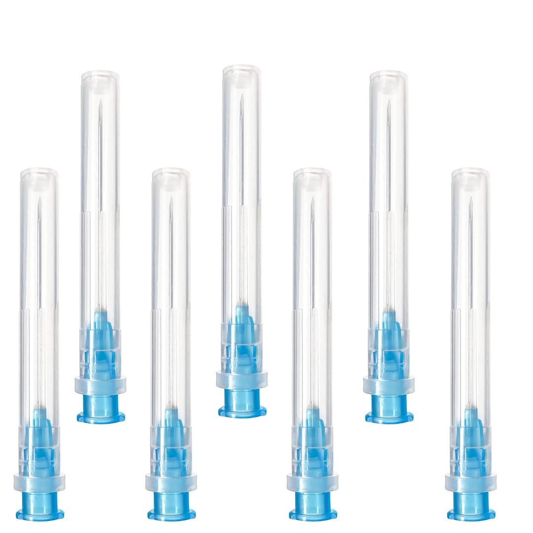 100 Pack 23G x 1" (25mm) Stainless Steel Lab Dispensing Accessories, Individually Packed,Multi-Purpose Measuring Tools for Industry, Science Laboratories, Refilling Inks and Crafts