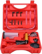 Brake Bleeder Kit with Hand Held Vacuum Pump and Adapters, with Vacuum Brake Bleeder Pump Pressure Gauge for Automotive Car Motorbike(red)
