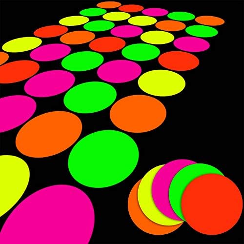 25 Sheets Neon Papers for glow party, UV Reactive Black Light Paper