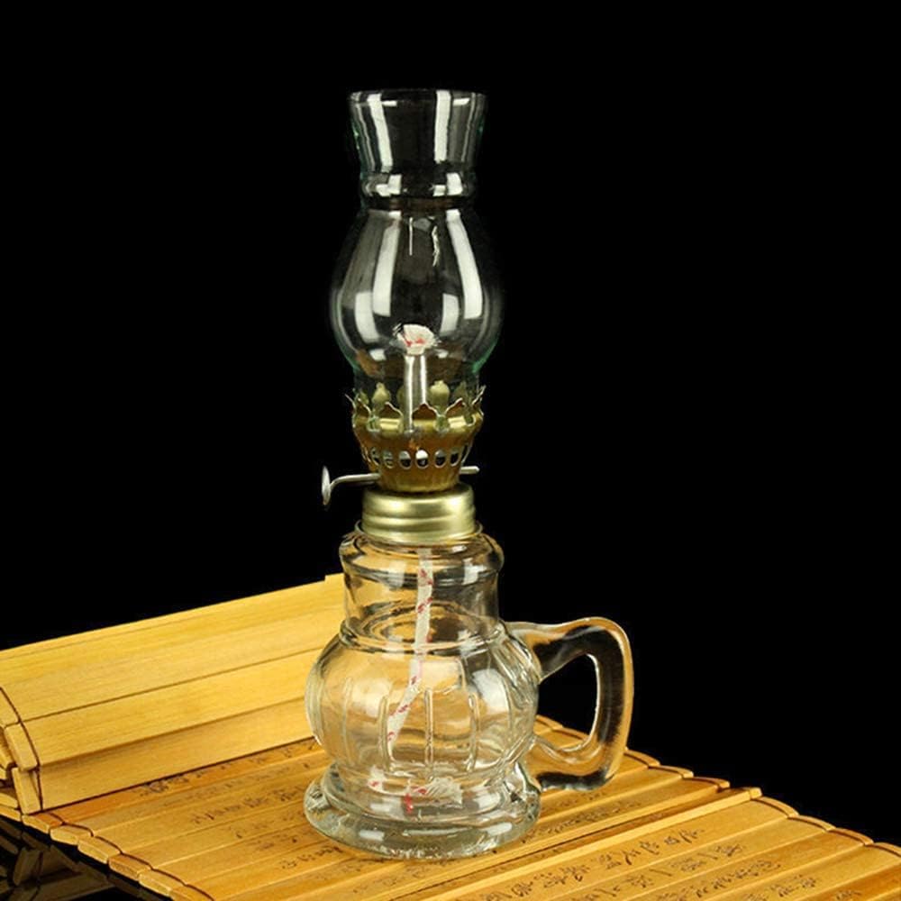 18cm Oil Lamp, Glass, Clear