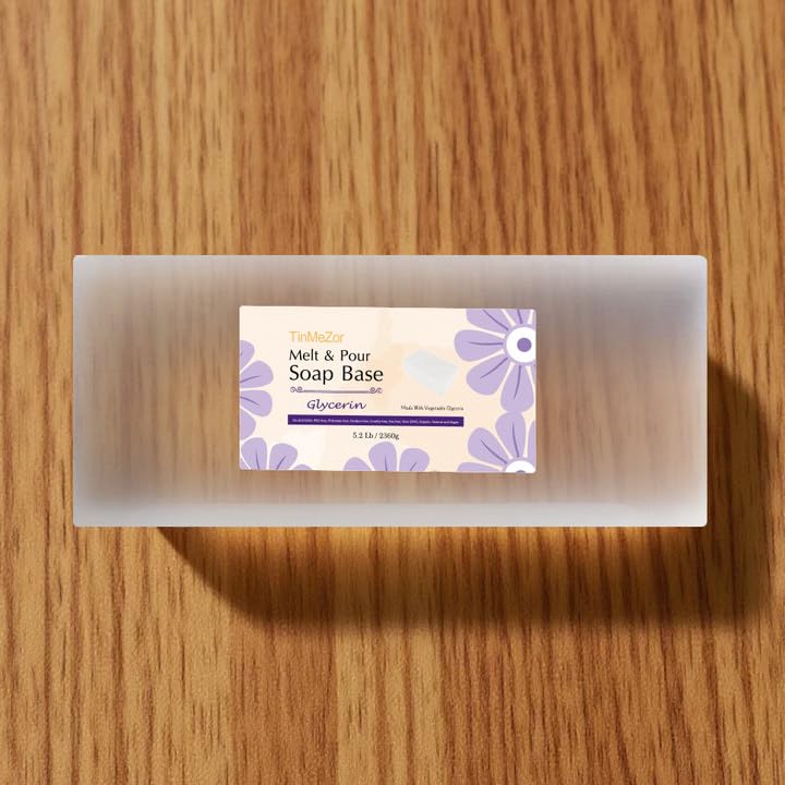 5.2 lbs Clear Soap Base, Natural Melt and Pour Glycerin Base for Soap Making, Transparent, Unscent, Easy to cutting