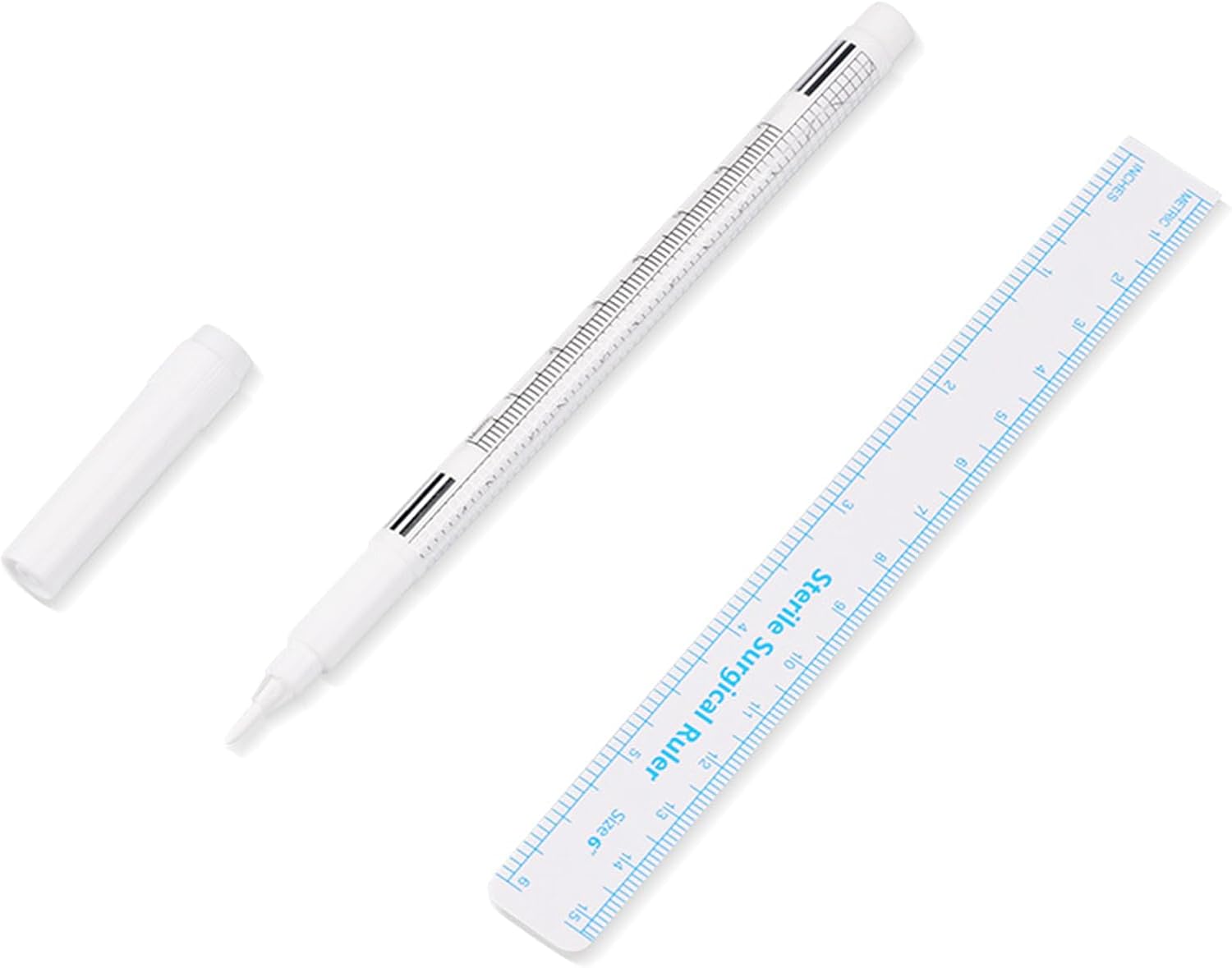 10x Skin Marking Pen White Surgical Skin Marker Positioning Pen Makeup Position Mark Tools for Lip Drawing
