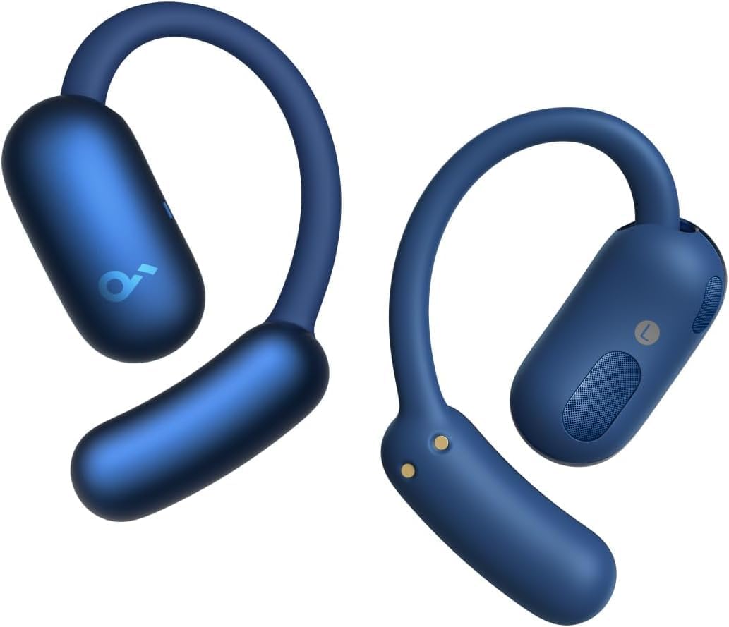 soundcore AeroFit 2 by Anker, Open-Ear Headphones, Adjustable Ear Hooks, Snug Fit, Rich Bass, Hi-Res Wireless Audio, 42H Play, Bluetooth 5.4, Wireless Charging, IP55, AI Clear Calls(Renewed)