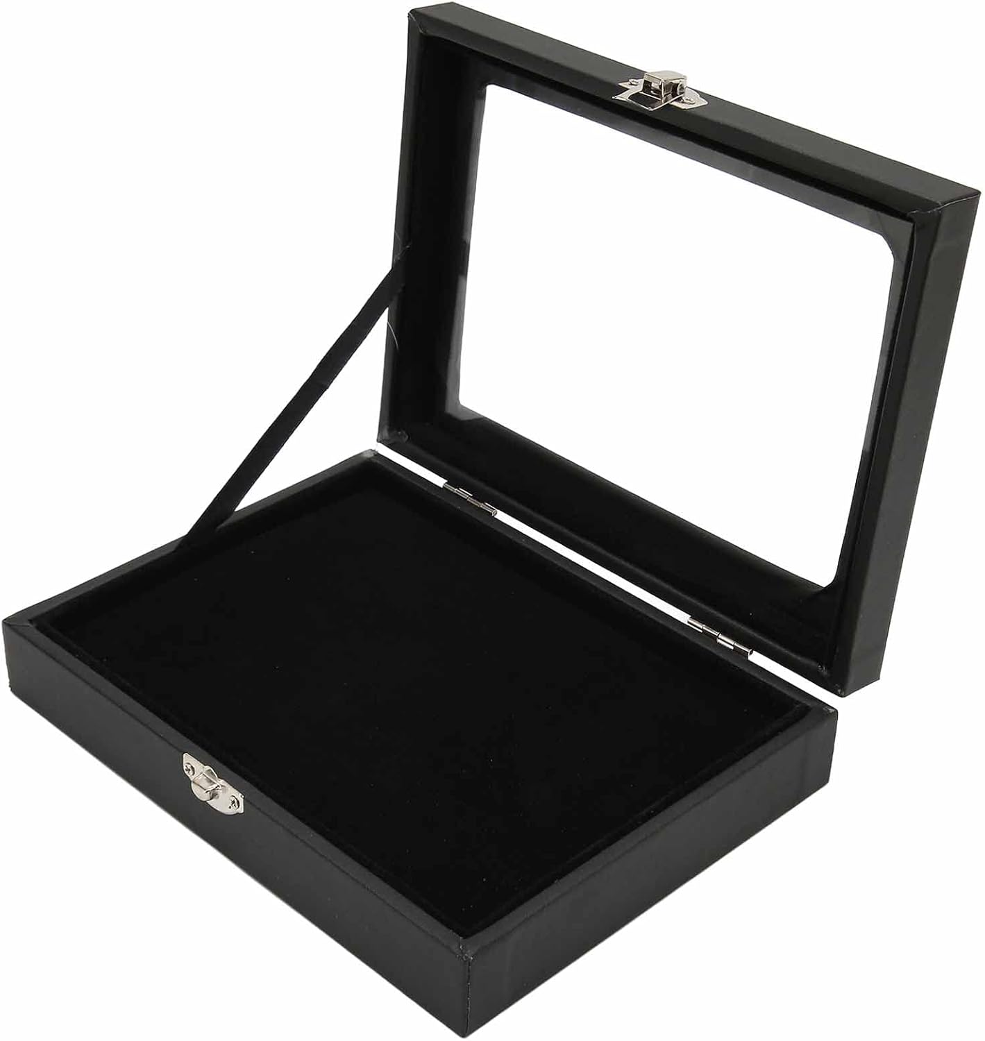 Focket Pin Display Case, Black Shadow Box Frame with Hard Glass Door, Pin Collection Display for Military Medals, Beach Tags, Jewelry Pins, Pin Gift, Ribbons, Pin Enthu