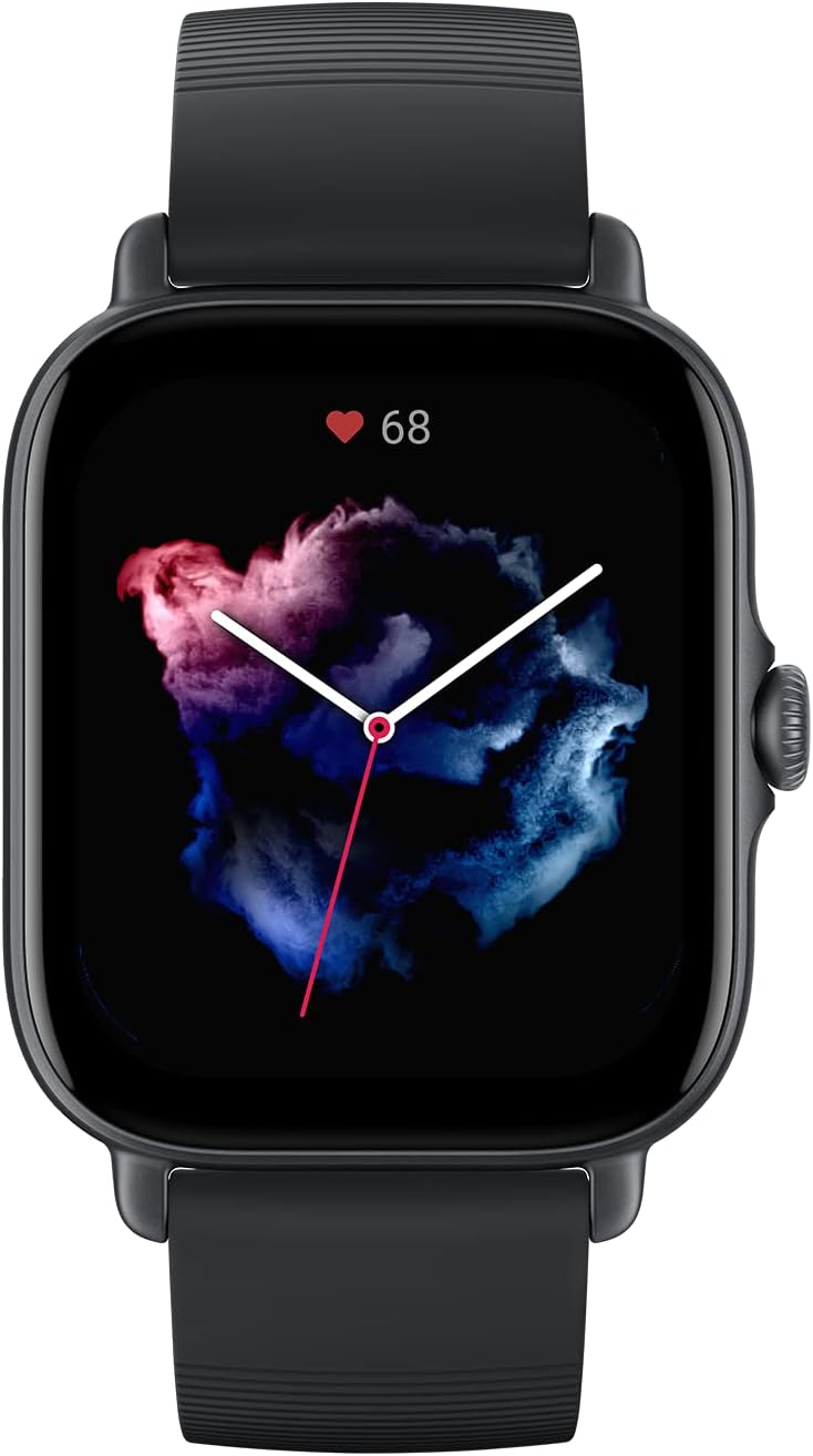 Amazfit GTS 3 Smart Watch (42mm) – 1.75" AMOLED Display, GPS, Alexa Built-in, 150+ Sports Modes, 5 ATM Water-resistant, Heart Rate, Sleep & Stress Monitoring – Fitness Tracker for Men & Women