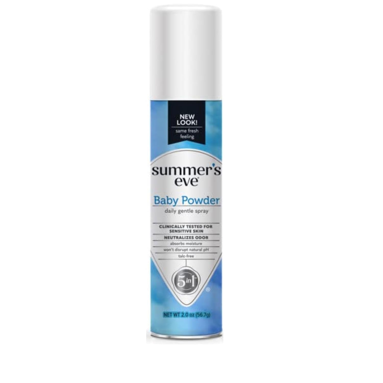 Summer’s Eve Baby Powder Feminine Freshening Spray, Daily Gentle Intimate Deodorant, Neutralizes Odor, pH Balanced, Talc Free, Sensitive Skin, 2 Ounce (Pack of 1)