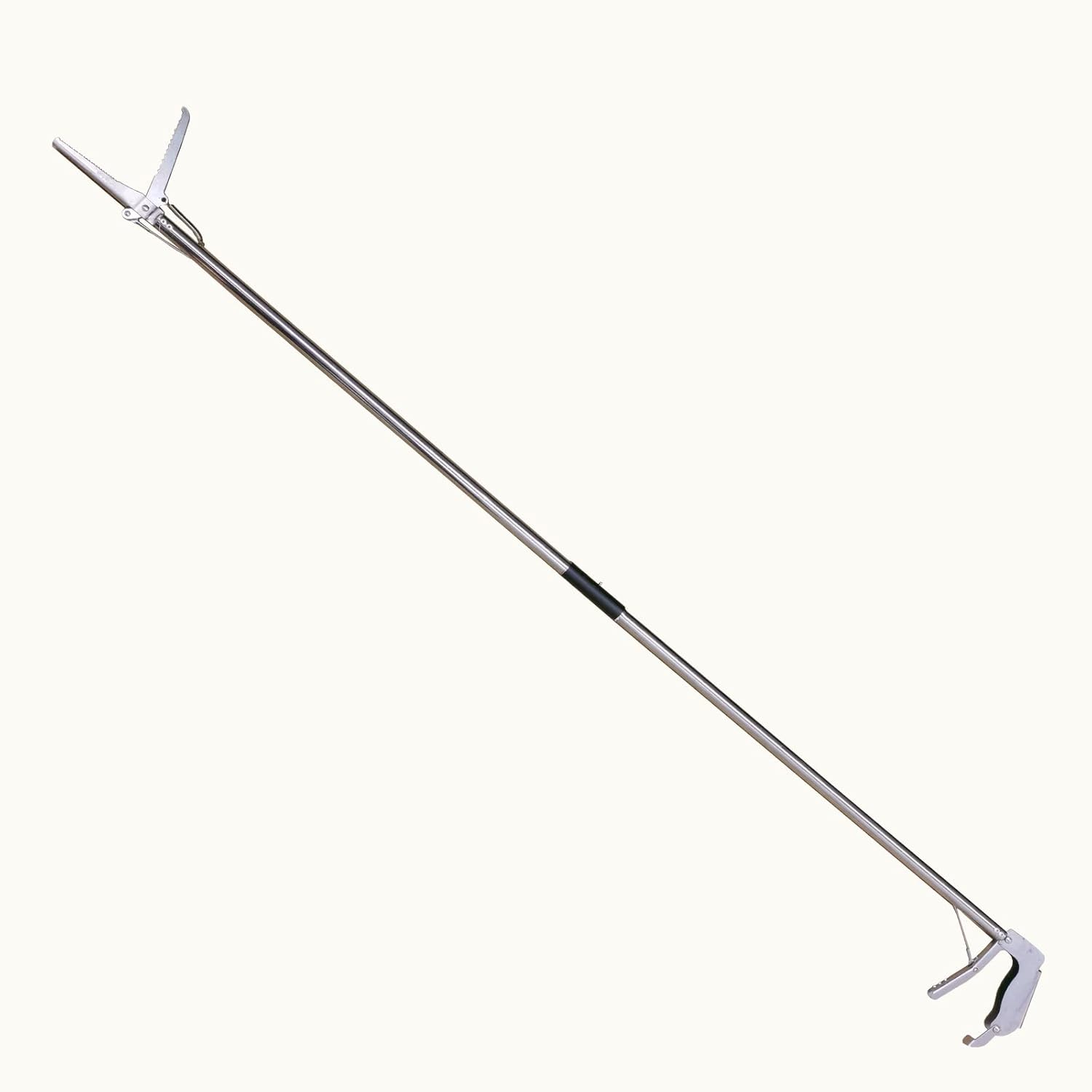 Ruyarxnm 60" Collapsible Grabber Reacher Extra Long Trash Picker Heavy Duty Wide Jaw Garden Nabber Litter for Soft Object with 3-Class Lock All-Stainless Steel