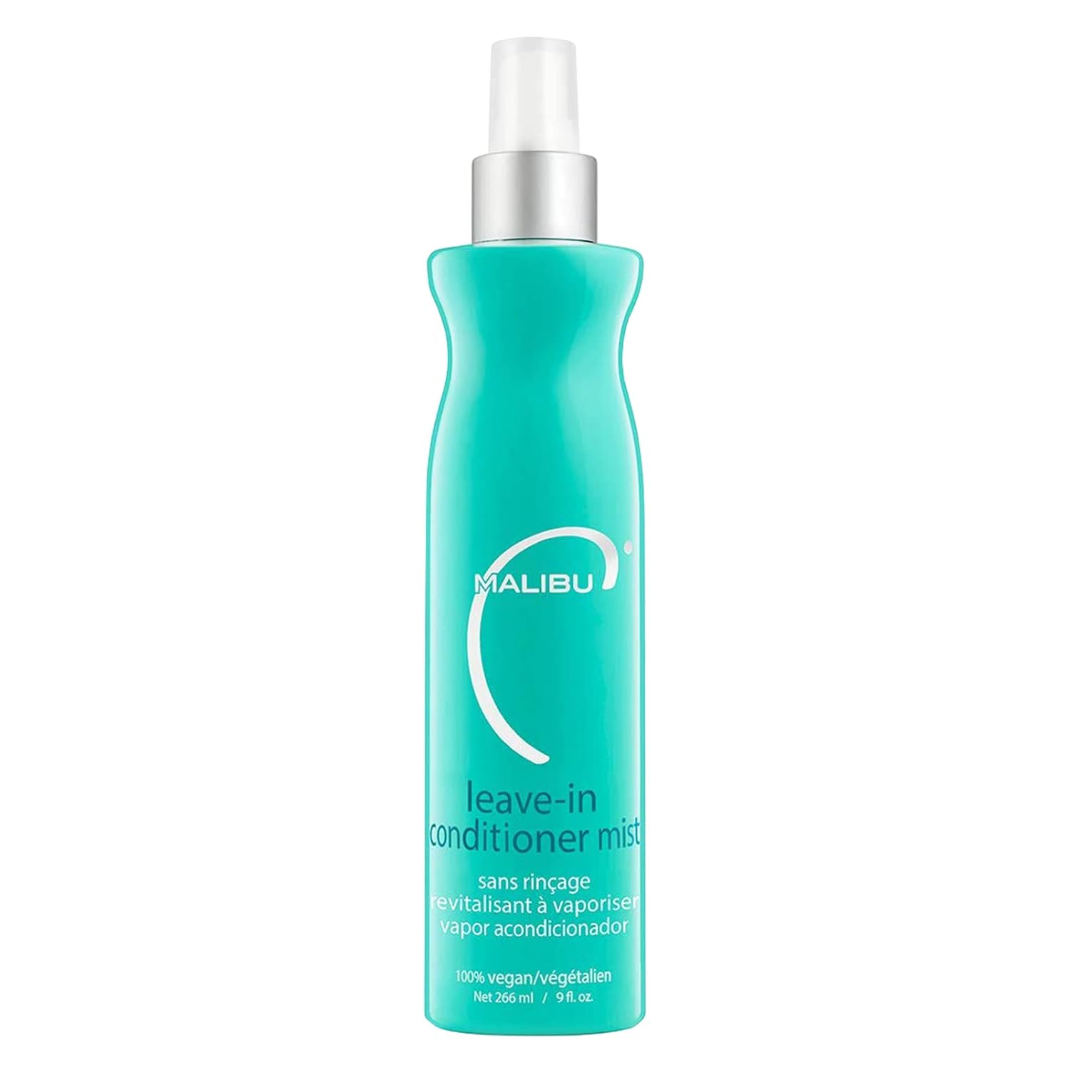 Malibu C Leave In Conditioner & Moisturizing Heat Protectant for Hair - Adult & Kids Hair Detangler Spray for Daily & Post Swim to Help Prevent Color Fading with UV Protection (9oz)