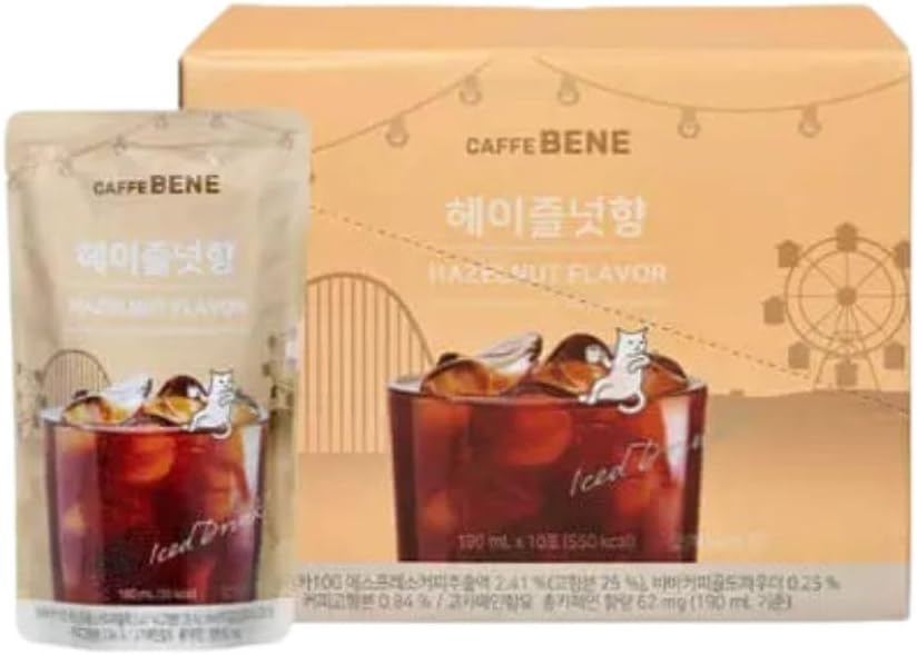 CaffeBENE Iced Drink-Hazelnut 190ml*10pk