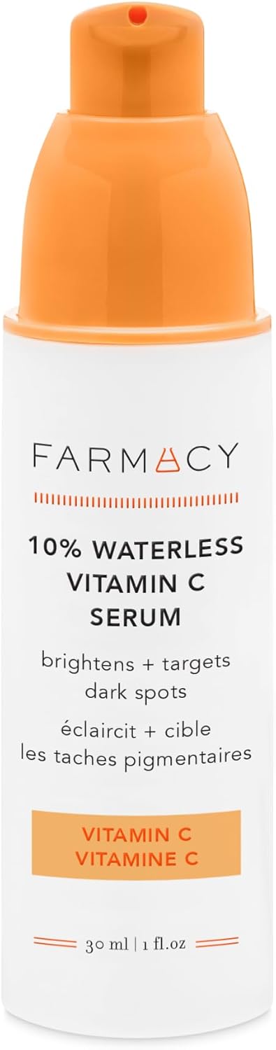 Farmacy 10% Vitamin C Serum for Face - Brightening Vitamin C Face Serum to Firm + Smooth Skin Texture - L Ascorbic Acid + Tangerine Peel Infused Skin Care to Hydrate and Even Skin Tone (30ml)