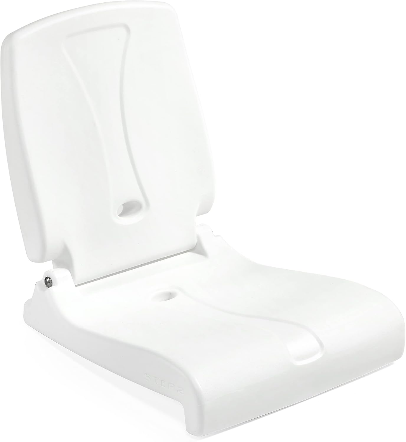Step2 Folding Flip Seat, Lightweight Portable Outdoor Chair for Poolside, Camping, Beach, Boats, Tailgates, Durable Ground Chair with Back Support for Adults, White