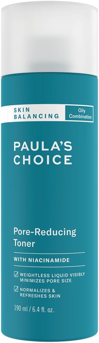 Paula's Choice Skin Balancing Pore Reducing, Hydrating Toner - Refines Enlarged Pores & Tackles Blackheads - with Niacinamide & Adenosine - Combination to Oily Skin - 190 ml