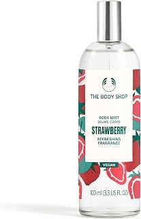 The Body Shop Strawberry Body Mist – Refreshes and Cools with a Sweet Fruity Scent – Vegan – 3.3 oz