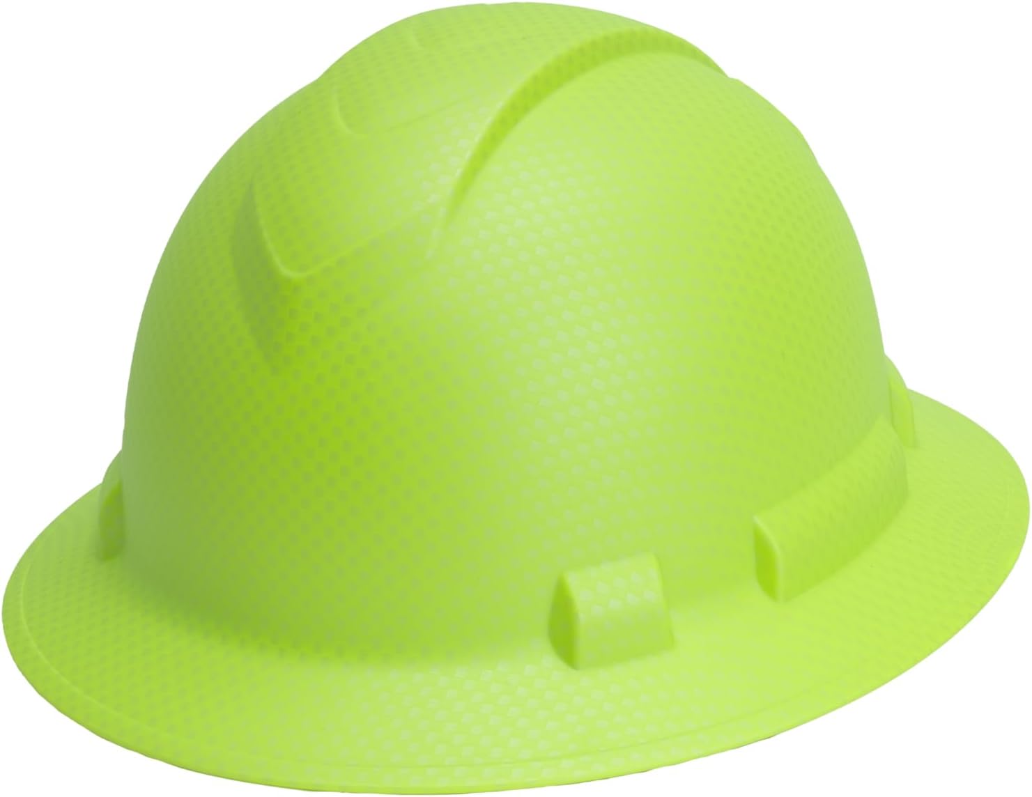 Pyramex Ridgeline Full Brim Hard Hat 4 Point Ratchet Matte Lime Graphite Pattern