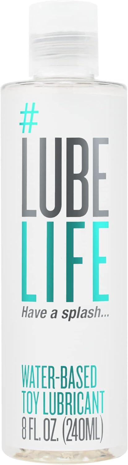 LubeLife Water Based Lube – Toy-Safe Personal Lubricant for Men, Women & Couples, Travel Size, Non-Staining, Easy Clean-Up, 8 Fl Oz