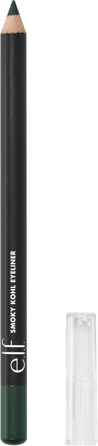 e.l.f. Smoky Kohl Eyeliner, Eye Pencil for Creating Long-Lasting, Bold, High-Pigment Makeup Looks, Vegan & Cruelty-Free, Rose Emerald