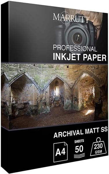 Marrutt 230gsm Archival Matt Single Sided Inkjet Photo Paper (A4-50 Sheets)