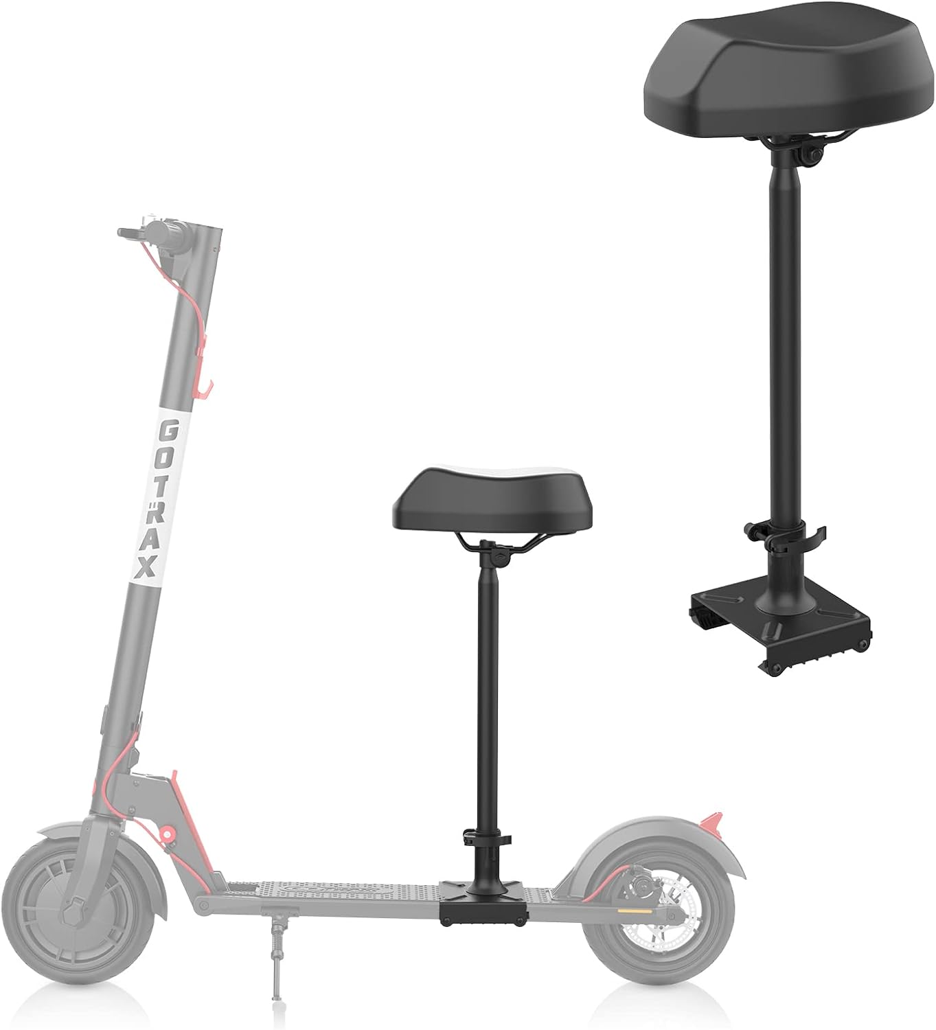 Gotrax Saddle Basic Electric Scooter Seat Only for GXL V2 XR Ultra E Scooter, Comfortable and Adjustable Shockproof Scooter Seats Attachment Black