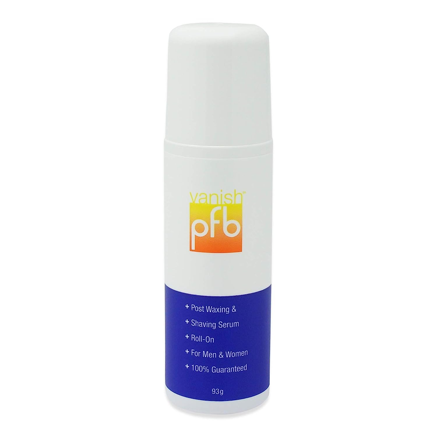 PFB Vanish Razor Bump Stopper Roll On Shaving Gel - Skin Care Treatment for Ingrown Hairs and Razor Burns, 93g