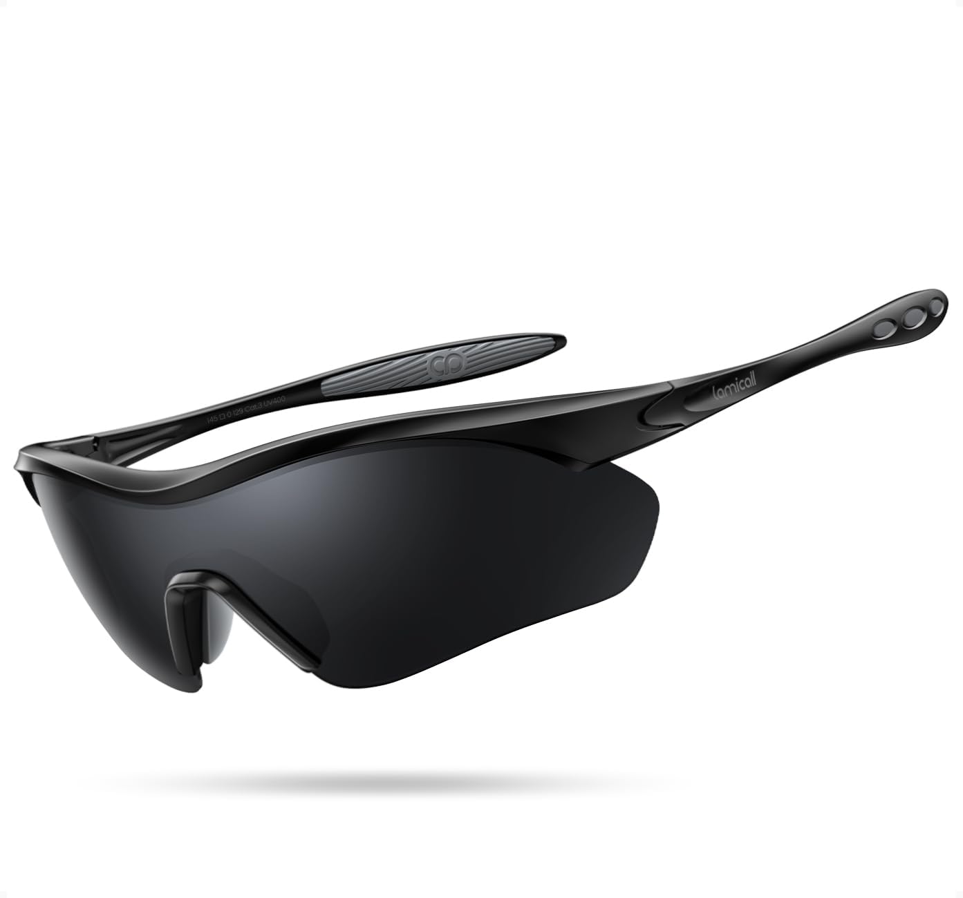 Lamicall 2026 Polarized Cycling Sunglasses - [22g Ultra-Light] UV400 Protection Sports Glasses for Men Women for Running Driving Hiking Ski with TR90 Frame, Adjustable Nose Pad & Bendable Temples