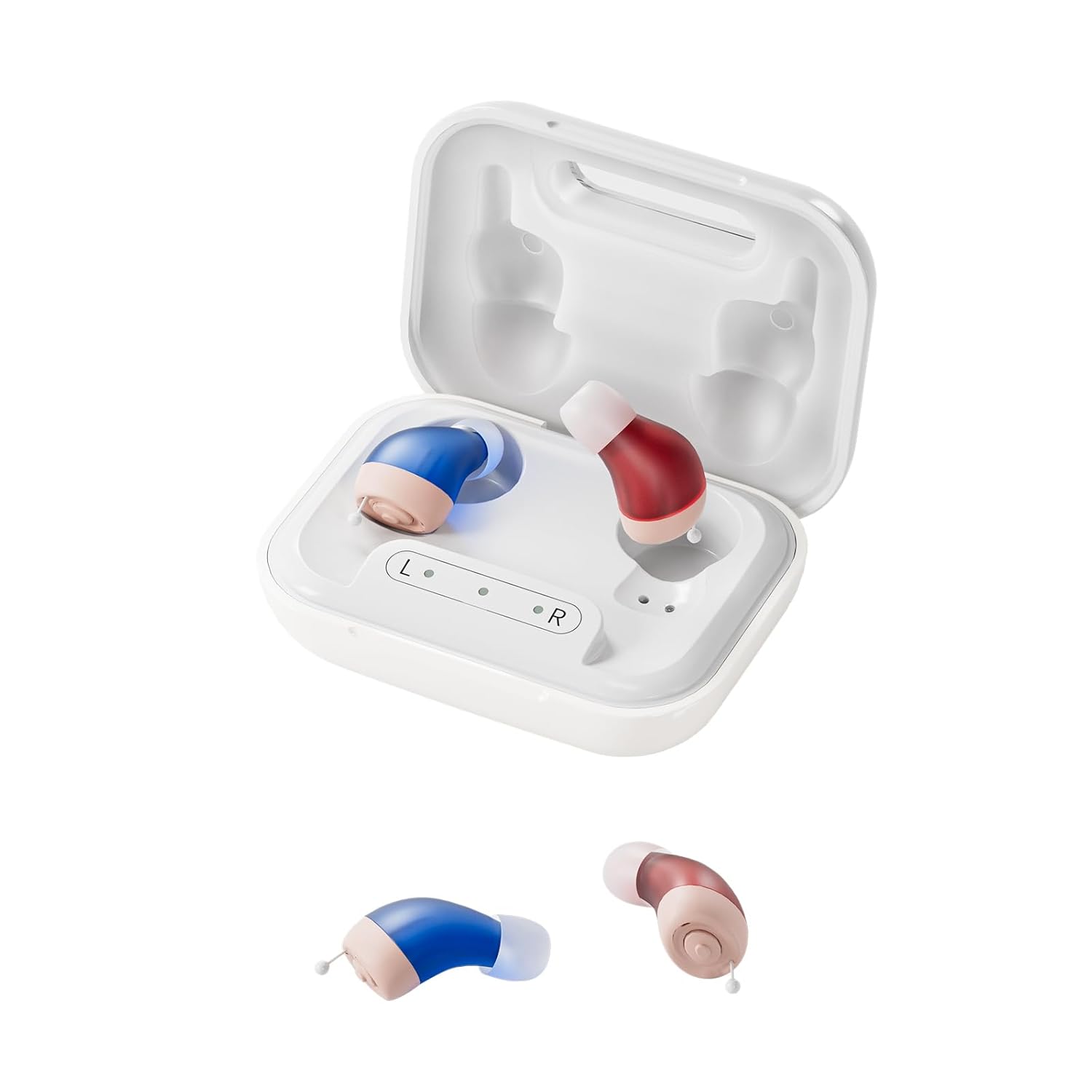 Por Rechargeable Hearing Aids for Seniors with Hearing Loss, Smart Noise Reduction Chip for Crystal-Clear Sound, Ultra-Comfort Fit, Super-Mini & Auto On/Off
