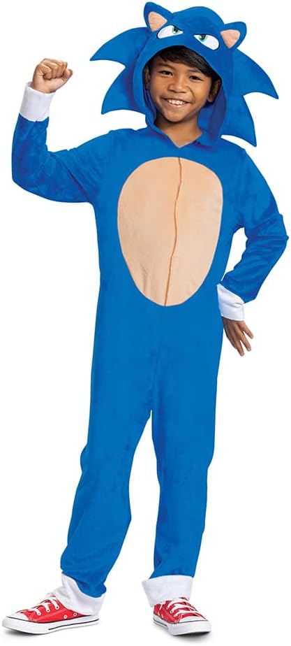 Sonic the Hedgehog Costume, Official Sonic Movie 2 Costume and Headpiece