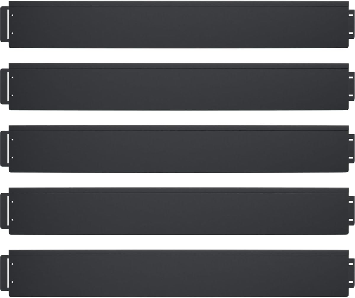 GARDEBRUK® Metal Garden Edging 5m, Flexible Lawn Border, Black