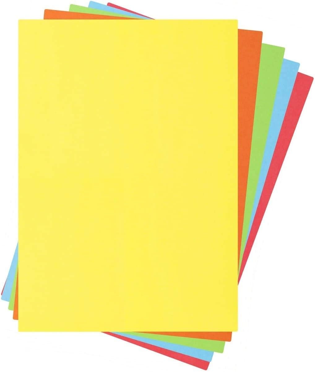 Indigo® A4 80gsm Coloured Paper Origami Assorted Multi Colour Paper for Art & Craft Sheets (100 Sheets)
