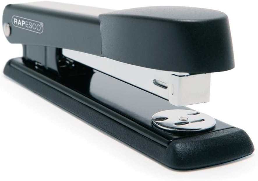 Rapesco R54500B2 Germ-Savvy Antibacterial, Marlin Full Strip Metal Stapler, Black
