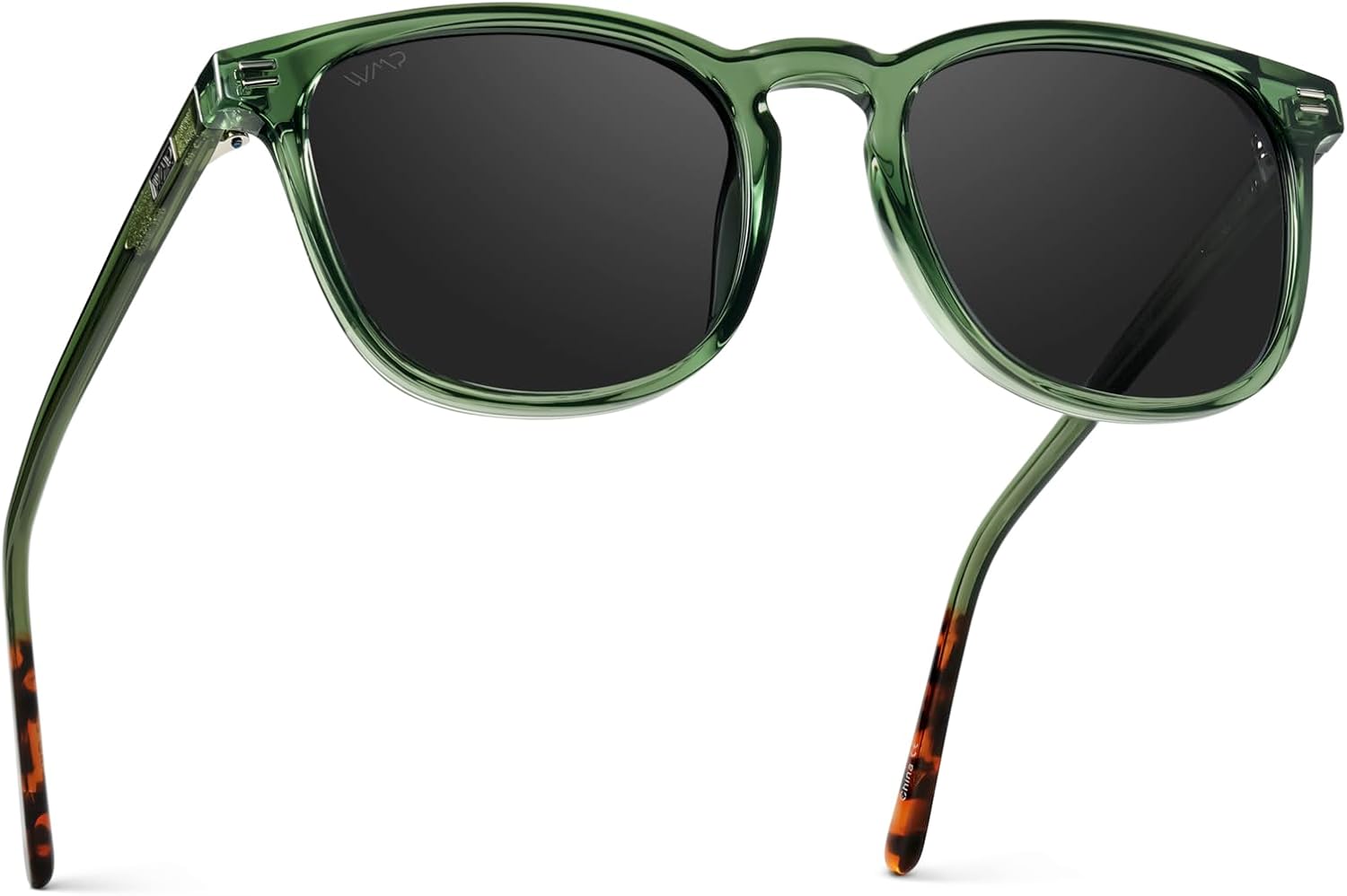 WMP Eyewear - Men's Polarized Modern Rounded Square Sunglasses