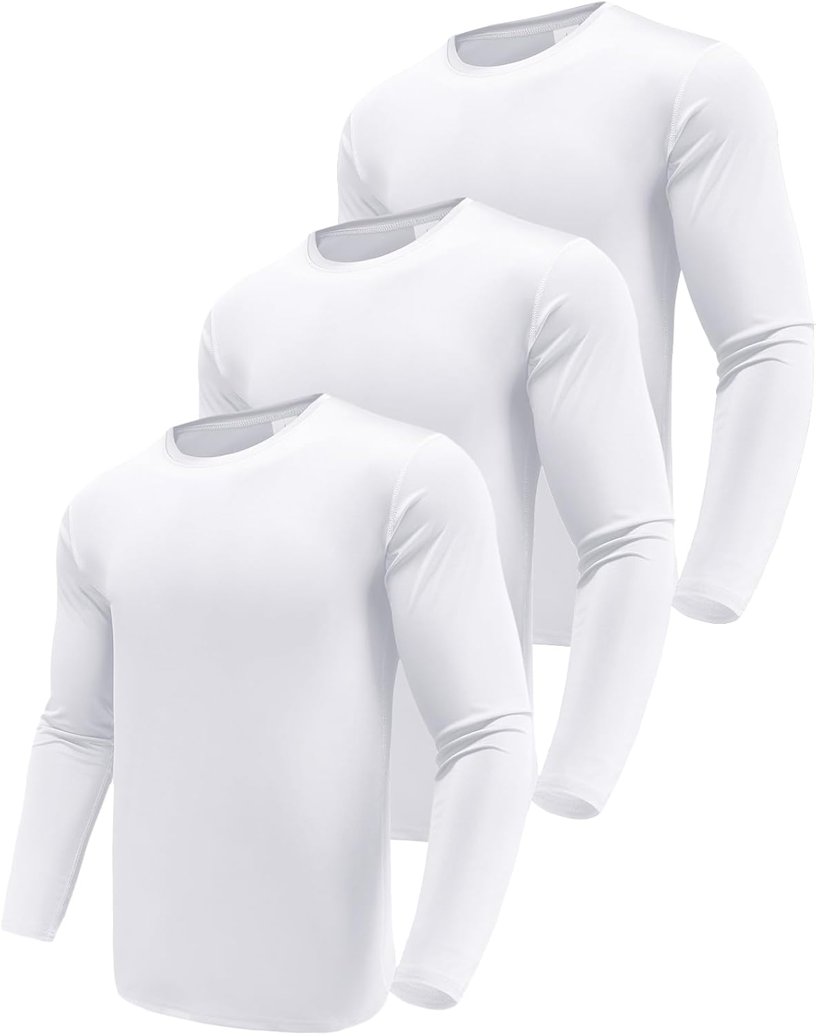 Boyzn Men's 1, 3 or 5 Pack Performance Long Sleeve T-Shirts, Quick Dry UPF 50+ Sun Protection Shirts, Moisture Wicking Sports Long Sleeve Running Tops, Athletic Gym Workout Shirts for Fishing Running