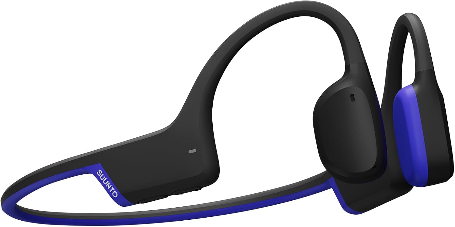 SUUNTO Aqua Light Swimming Open-Ear Bluetooth Headphone, 32GB MP3 Player for Running, Bone Conduction Headphone w/Dual-Mic, IP68 Waterproof, 10H Playtime & APP Support, 28 Grams Lightweight
