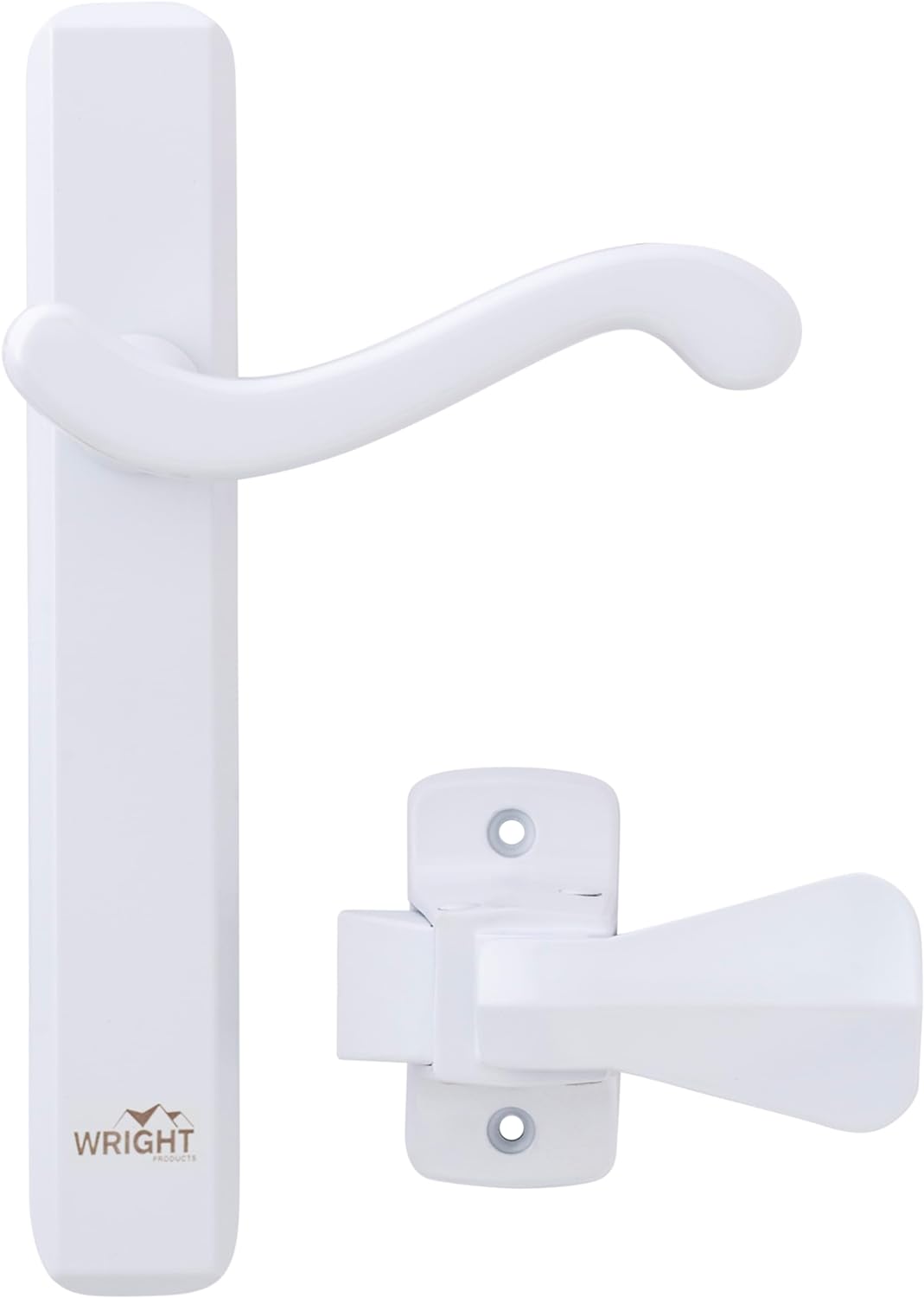Wright Products - Bayfield Surface Lever Mount Latch for Screen and Storm Doors, Black (Transitional, White)