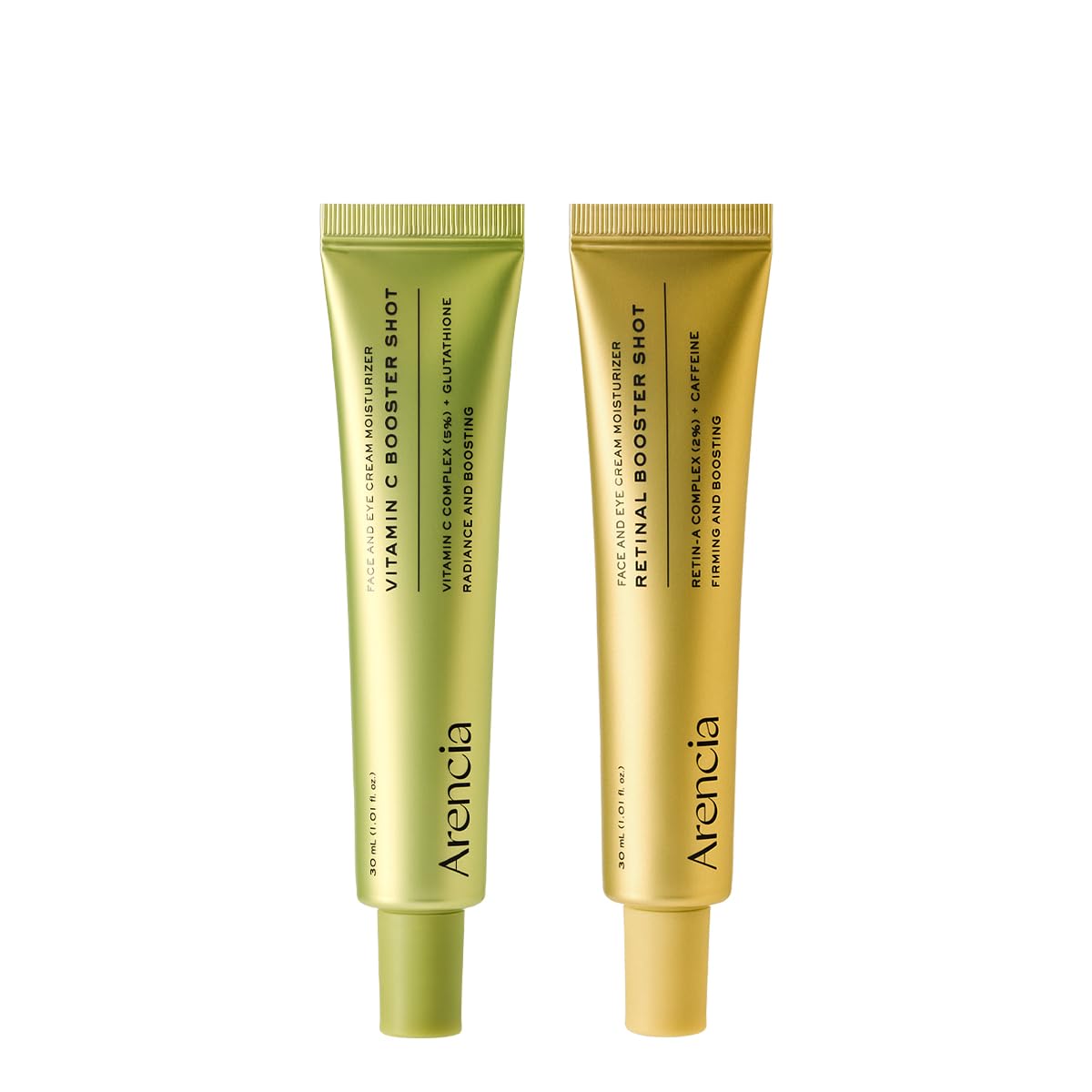 Arencia Vitamin C and Retinal Booster Shot Duo - for Dark-spot care and Tightening Fine Lines, Pore, Wrinkles - Gift Set