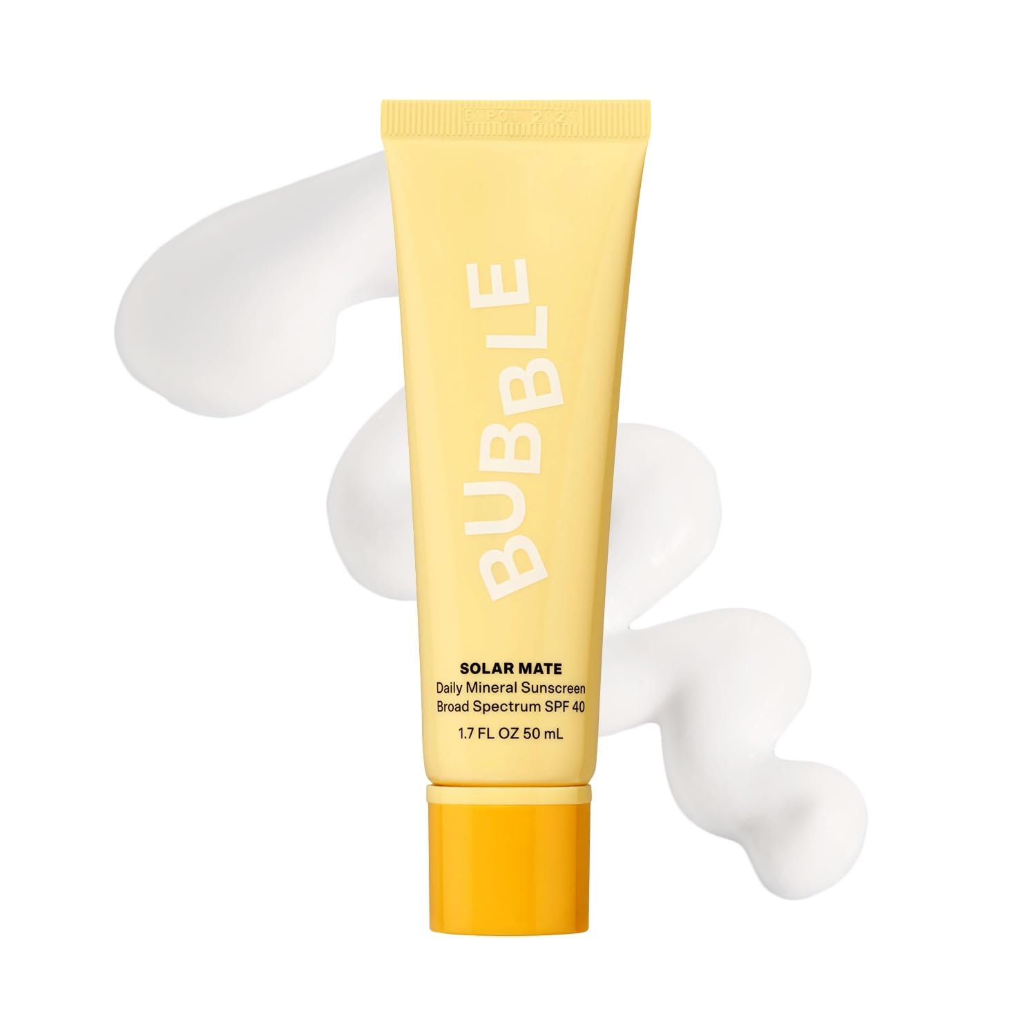 Bubble Skincare Solar Mate Mineral Face Sunscreen Broad Spectrum SPF 40 - Zinc Oxide Sunscreen with Blue Light Protection & Ginseng Extract - Sheer, Lightweight Coverage With No White Cast (50ml)
