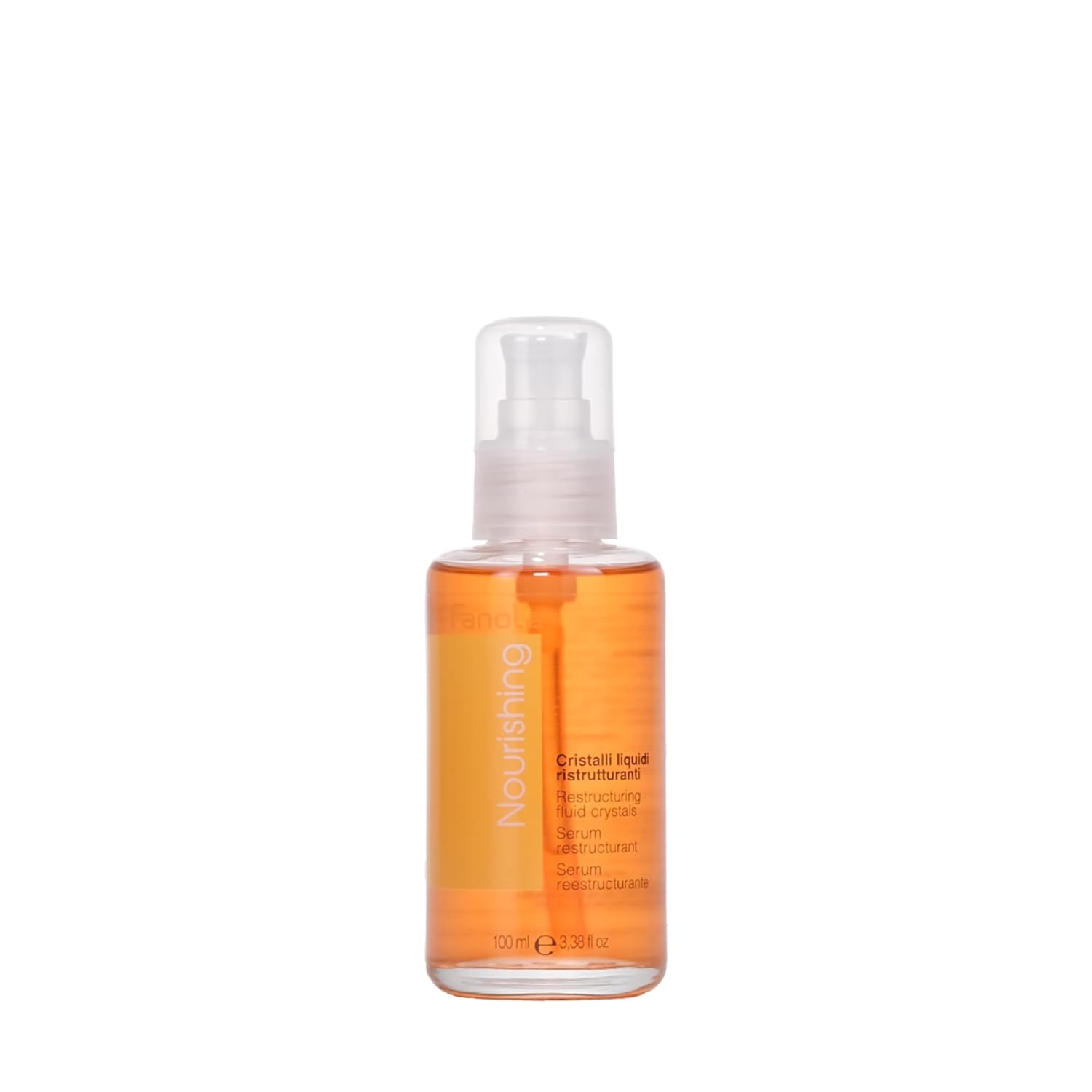 Fanola Restructuring Anti Frizz Hair Serum - Liquid Crystals Hair Care Enriched with Aloe Vera & Linseed Oil for Split End Repair - Strengthens & Detangles Curly, Frizzy & Permed Strands (3.38 Fl oz)