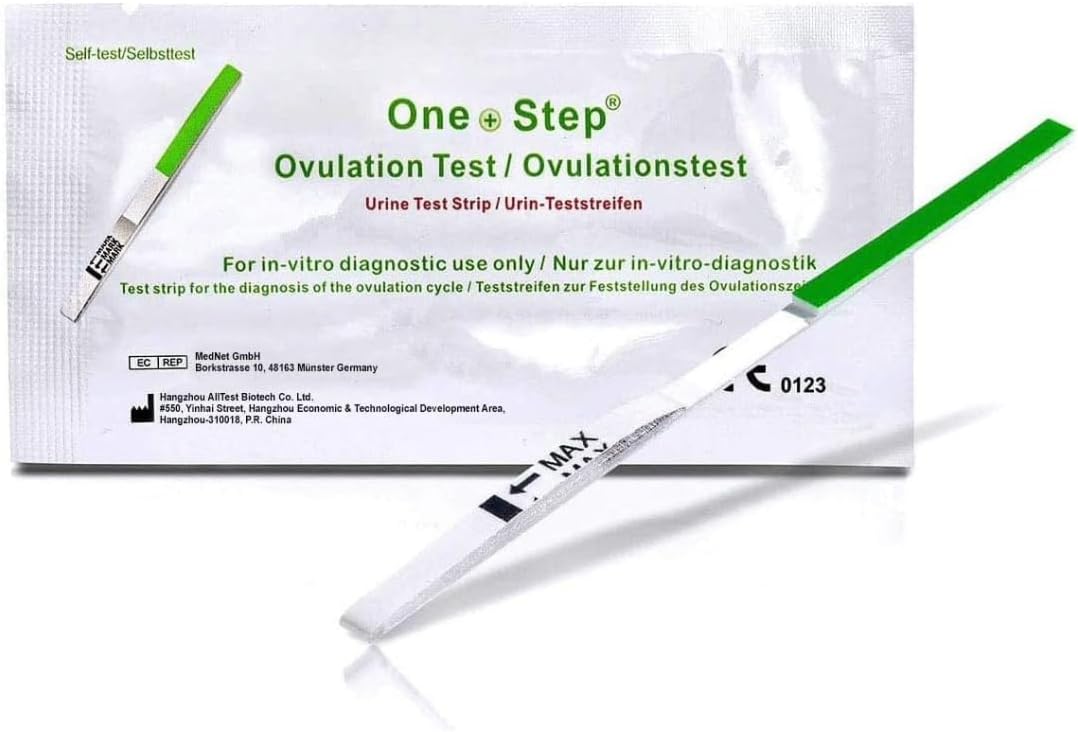 60 x One Step Ovulation Strips 20miu/ml Test Kit Sensitive Fertility Predictor Testing Sticks (Wide Width)
